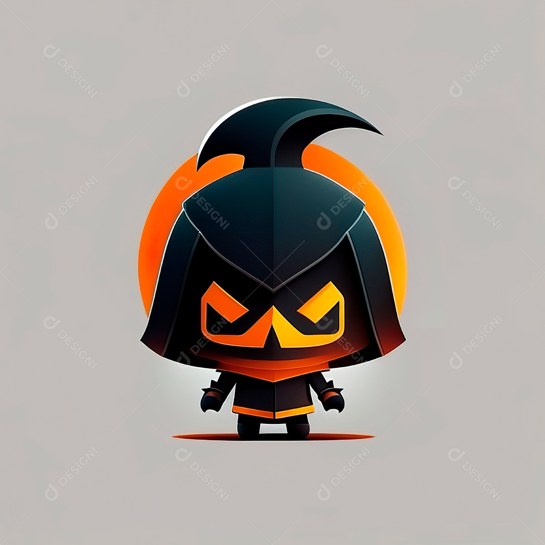 Mascote haloween minimalista.