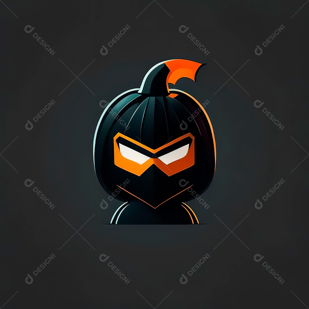 Mascote haloween minimalista.