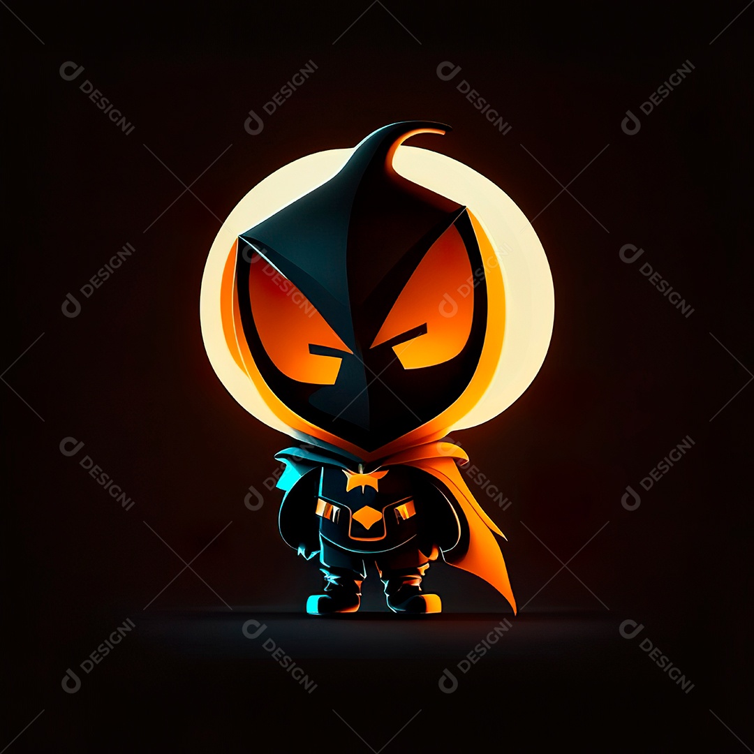 Mascote haloween minimalista.