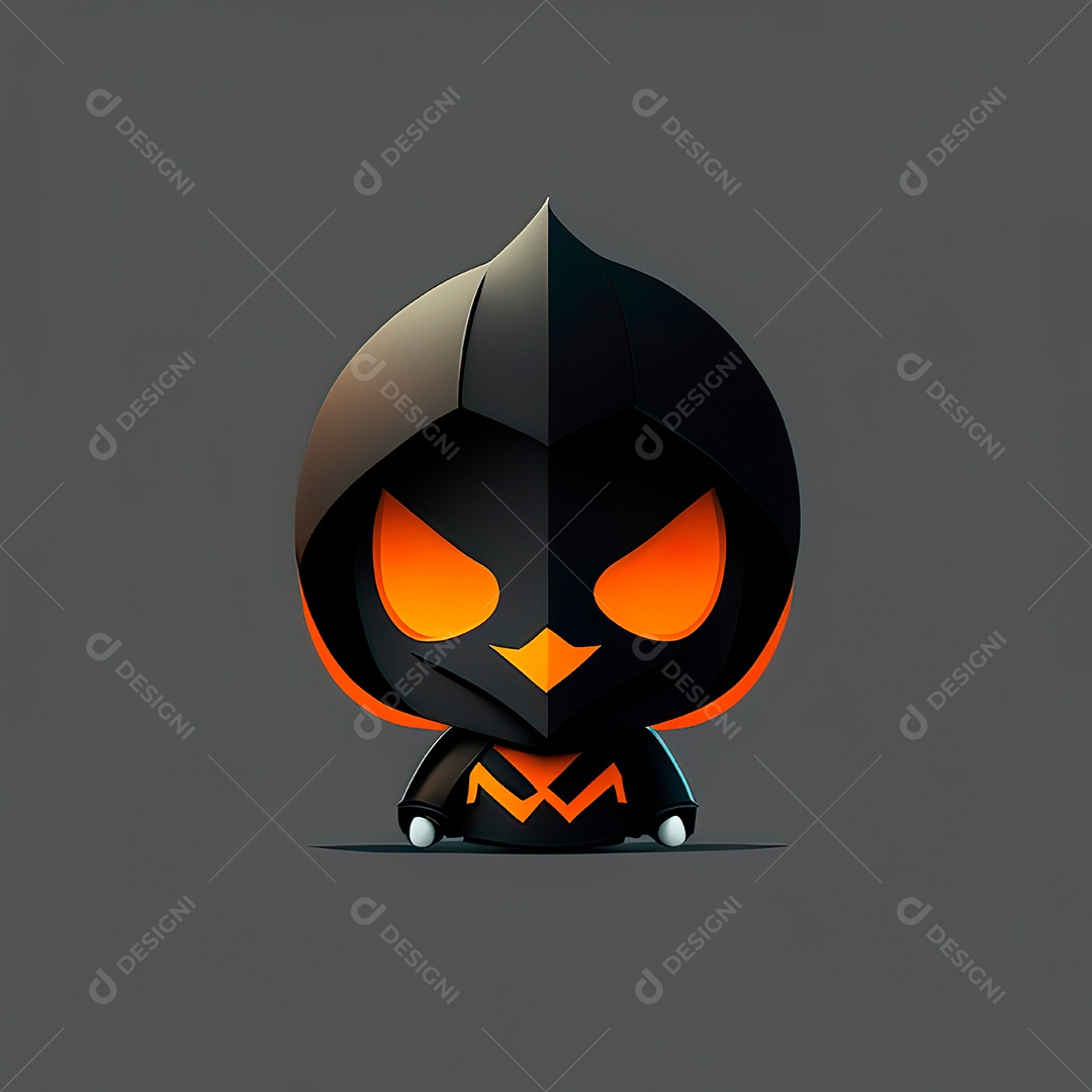 Mascote haloween minimalista.