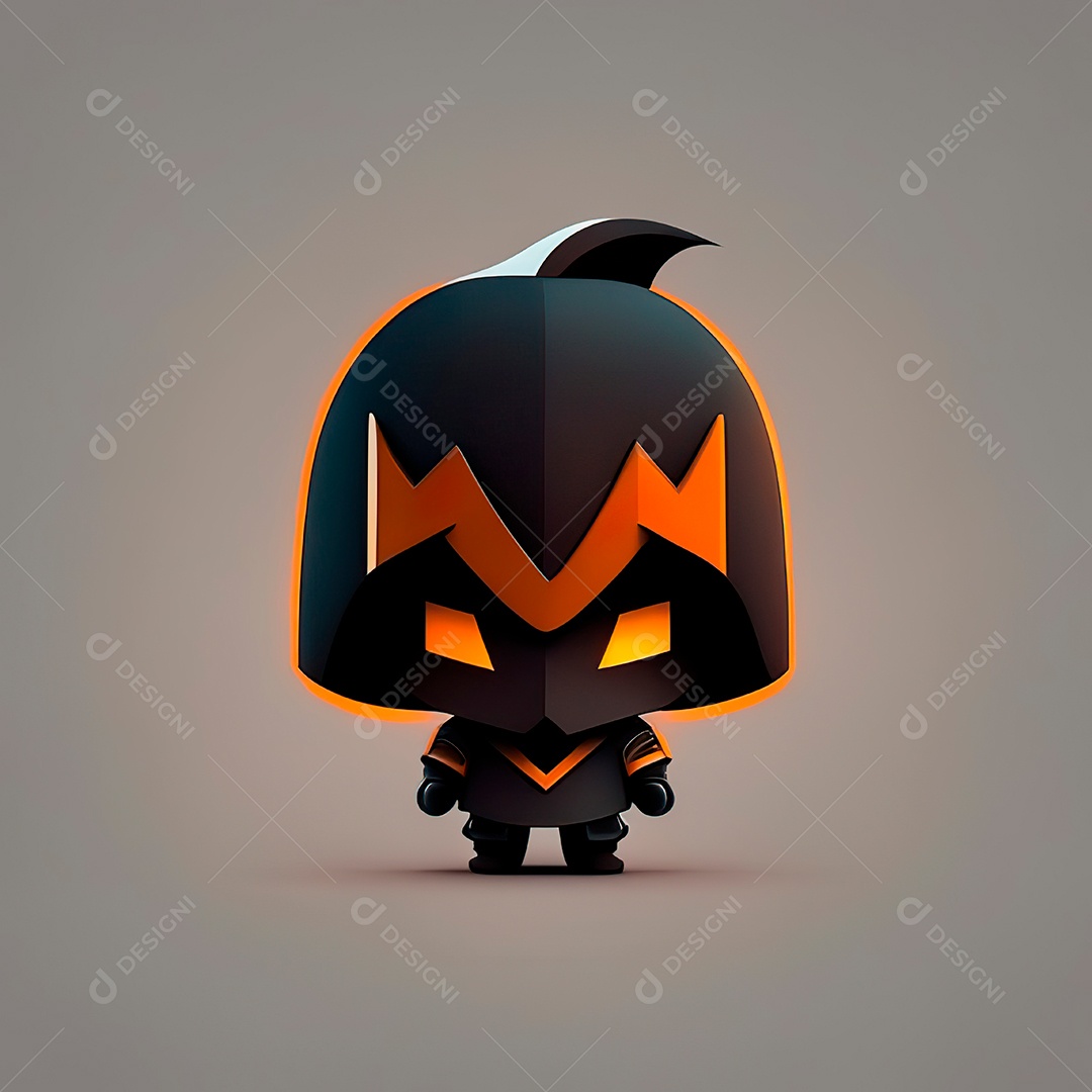 Mascote haloween minimalista.