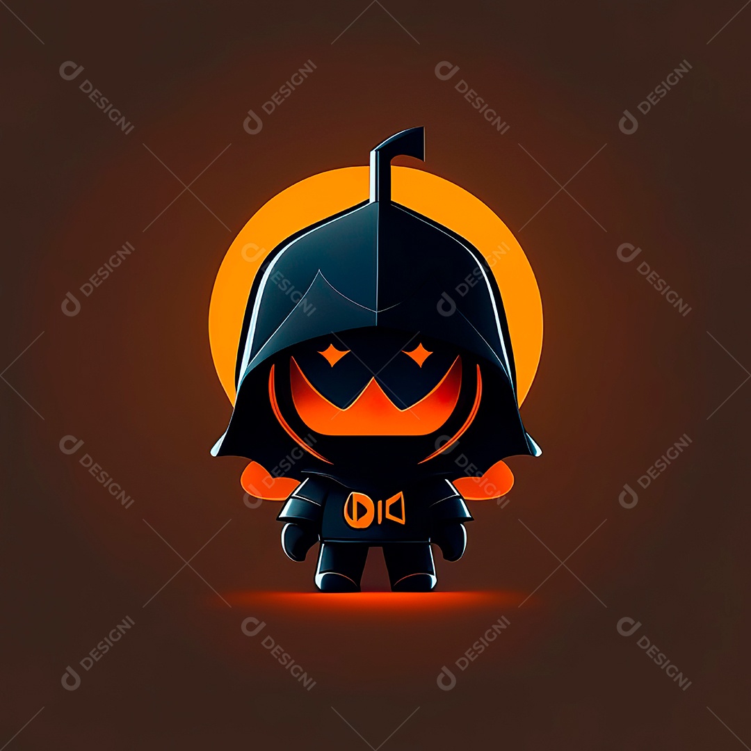 Mascote haloween minimalista.