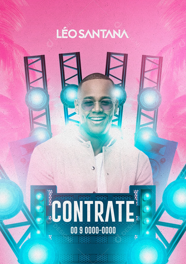 Contrate Flyer Léo Santana Social Media PSD Editável