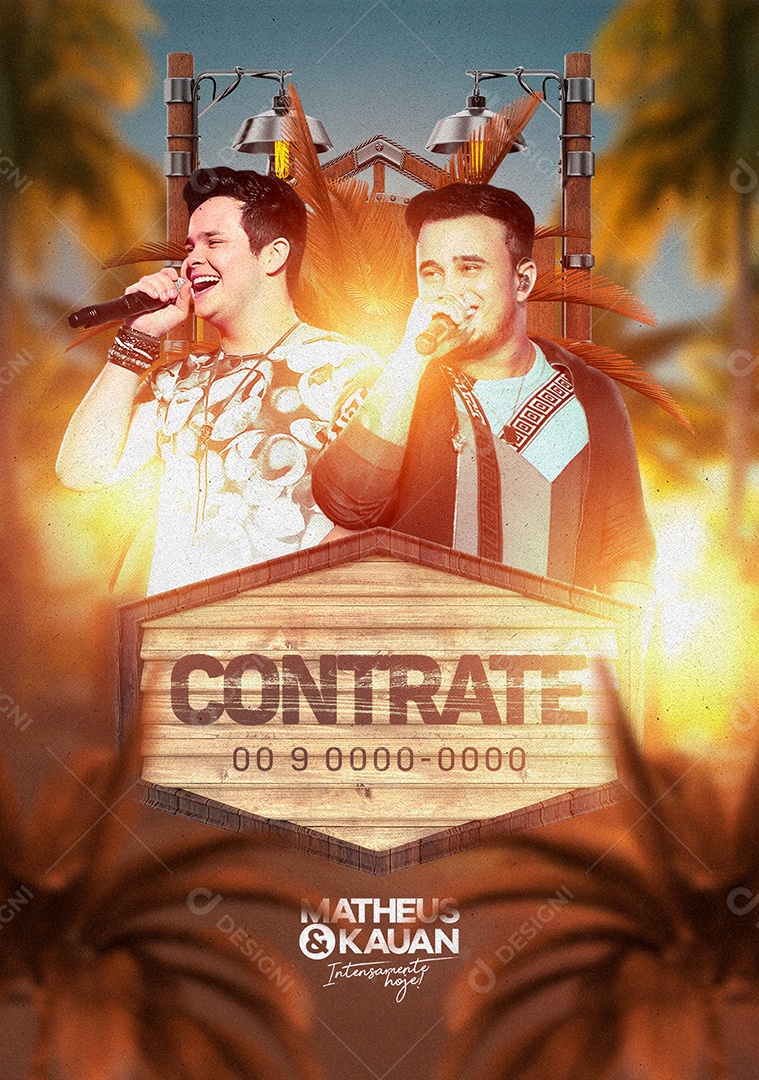 Contrate Flyer Matheus & Kauan Social Media PSD Editável