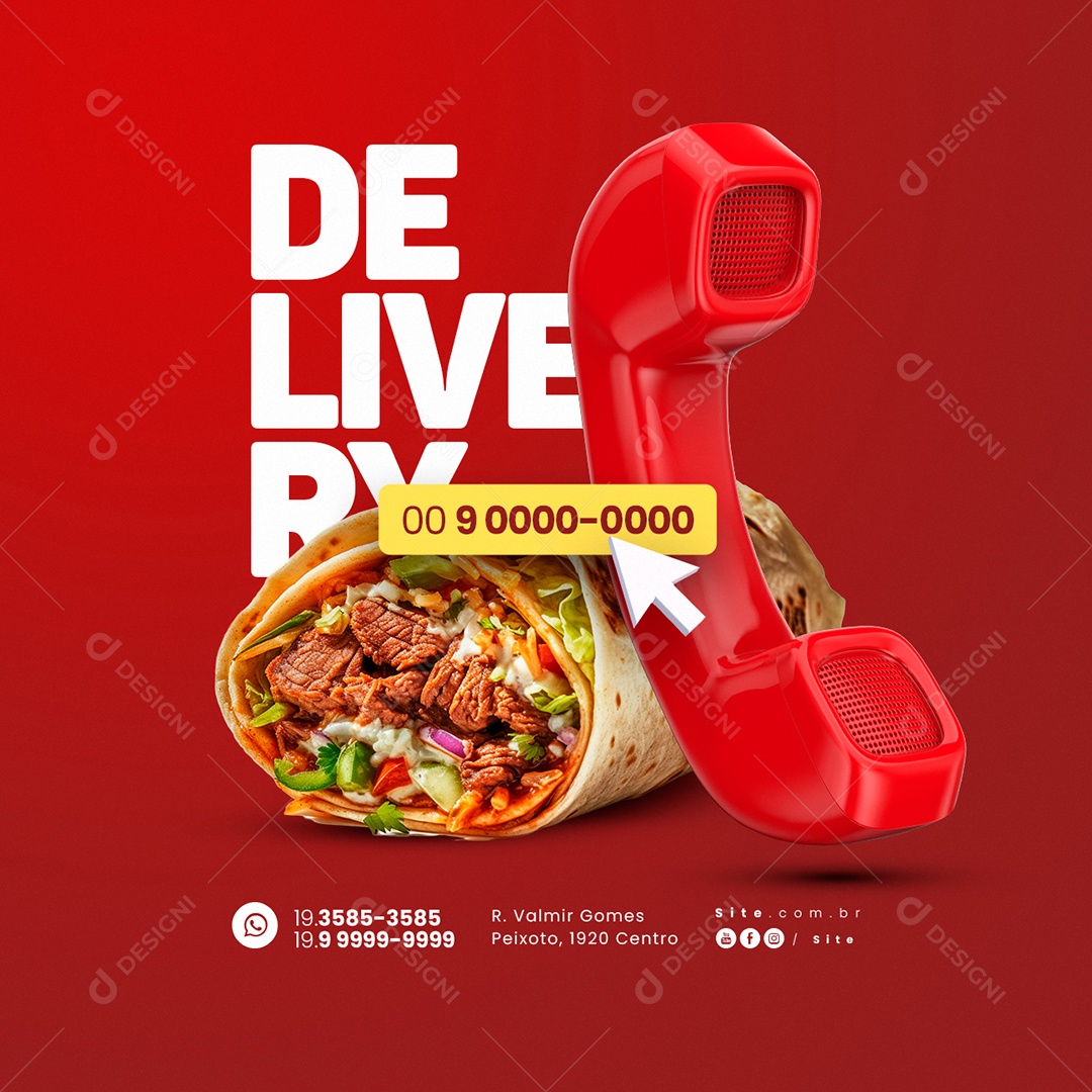 Delivery Shawarma Social Media PSD Editável