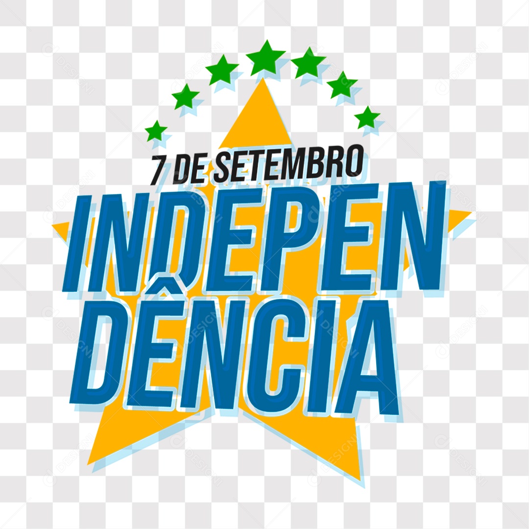 Lettering 7 de Setembro Independência EPS + PNG
