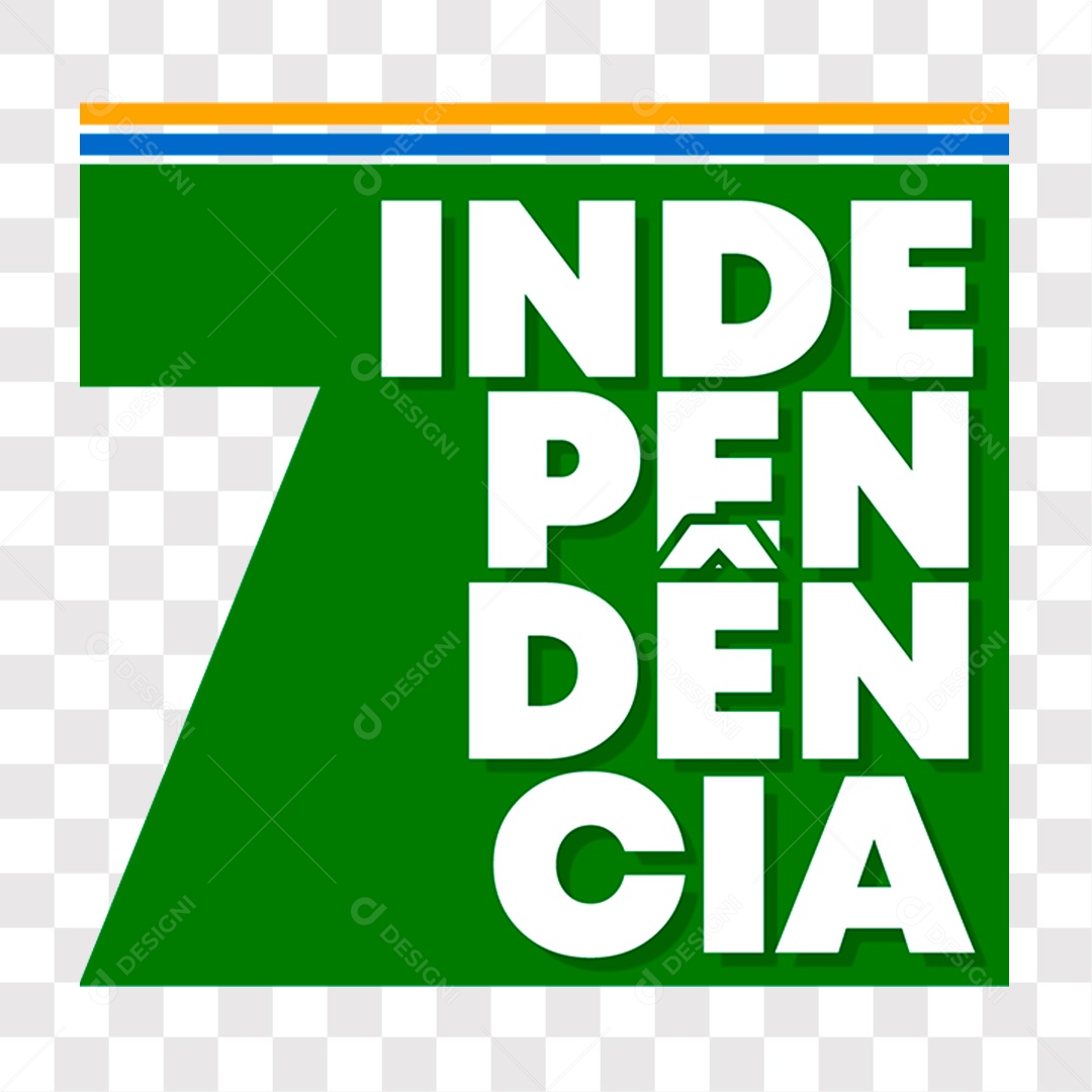 Lettering 7 de Setembro Independência EPS + PNG