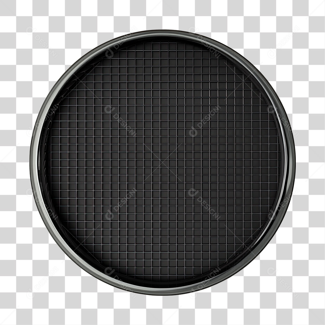 Placa de Metal redonda com Grade Quadriculada Gerado por AI