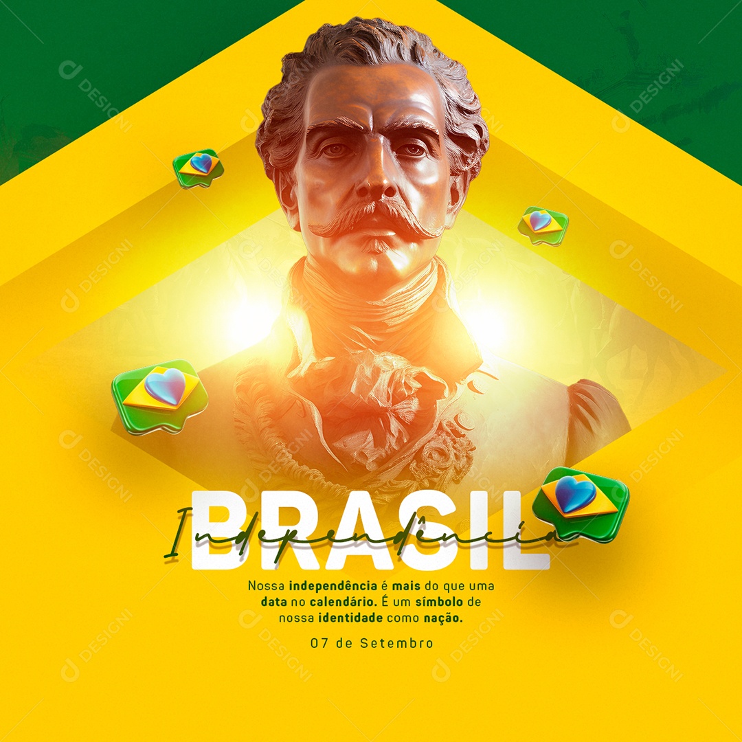 Dia Da Independência do Brasil é Mais do Que Uma Data no Calendário Social Media PSD Editável