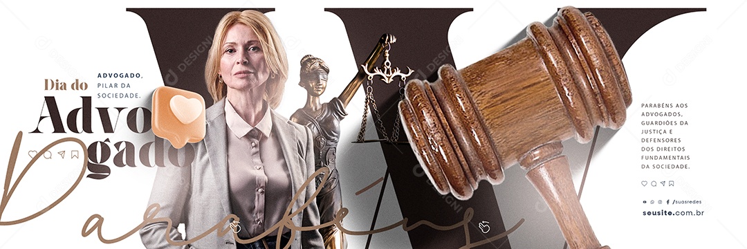 Carrossel Dia Do Advogado Pilar da Sociedade Social Media PSD Editável