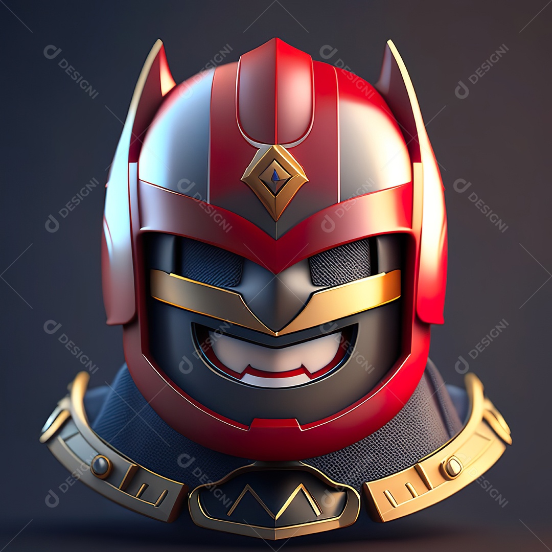 Herói emoji renderização altamente detalhada de 8k octanas