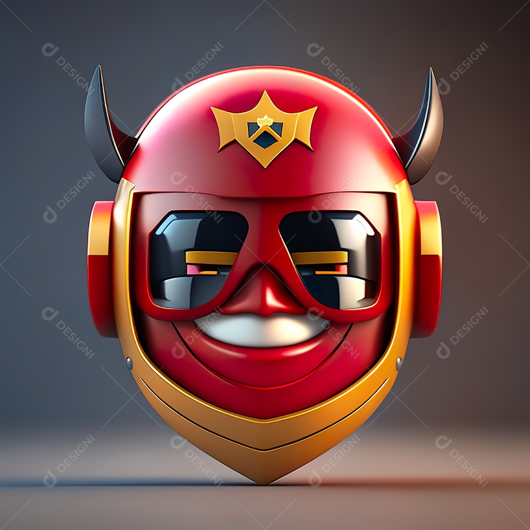 Herói emoji renderização altamente detalhada de 8k octanas