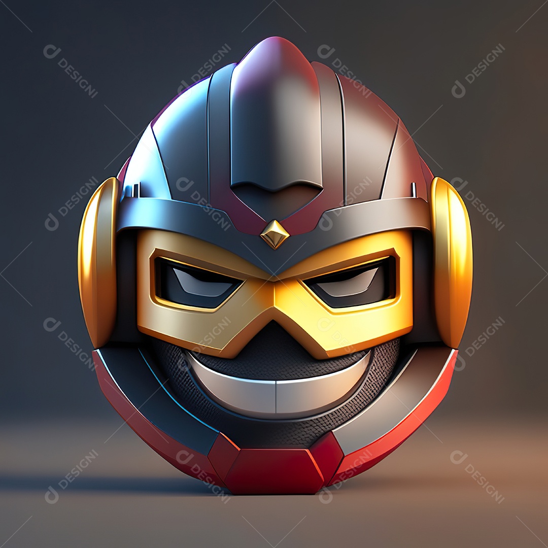 Herói emoji renderização altamente detalhada de 8k octanas