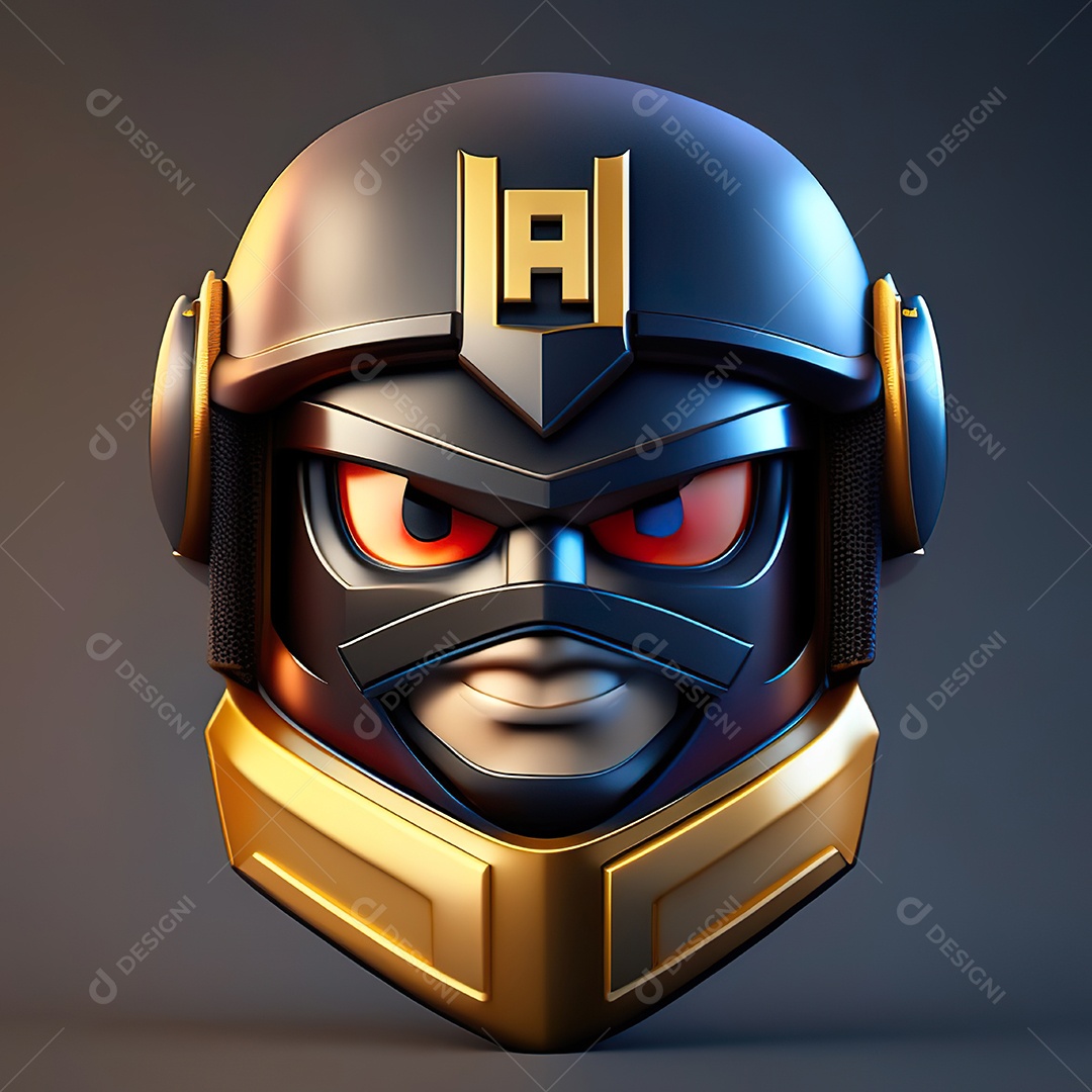 Herói emoji renderização altamente detalhada de 8k octanas