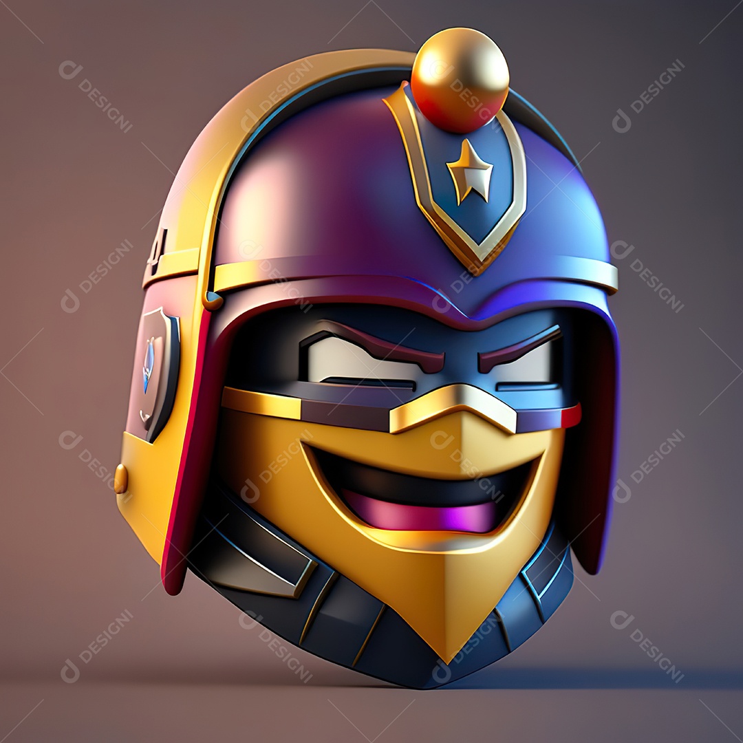 Herói emoji renderização altamente detalhada de 8k octanas