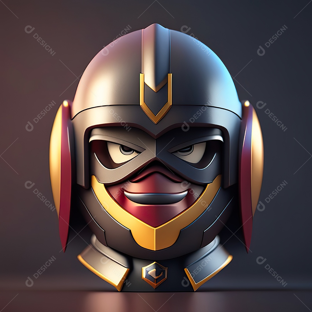 Herói emoji renderização altamente detalhada de 8k octanas