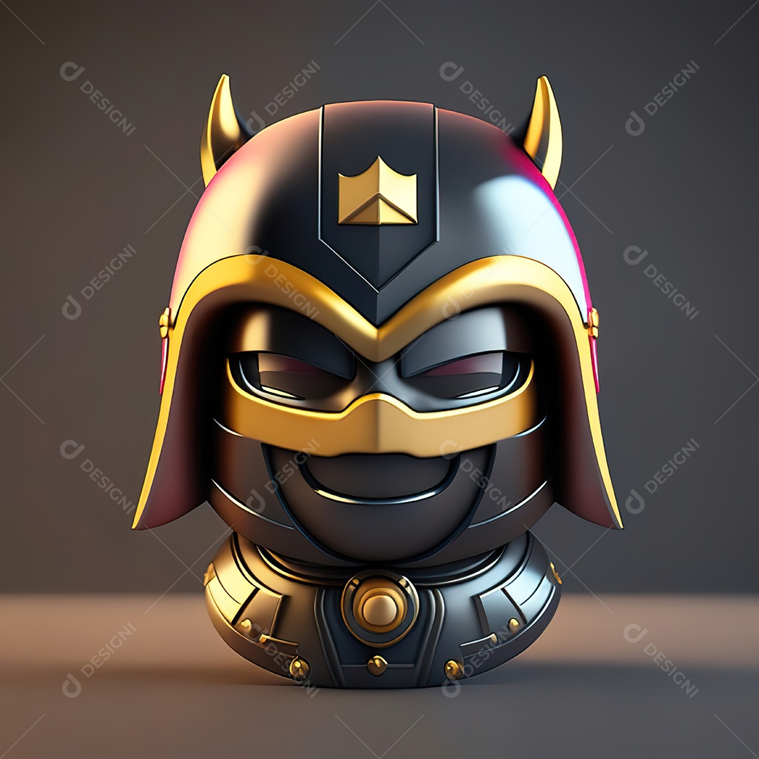 Herói emoji renderização altamente detalhada de 8k octanas