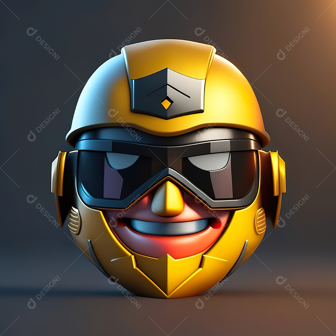 Herói emoji renderização altamente detalhada de 8k octanas