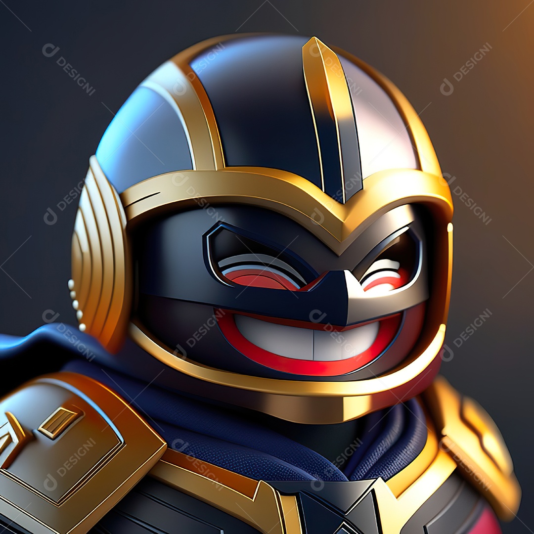 Herói emoji renderização altamente detalhada de 8k octanas