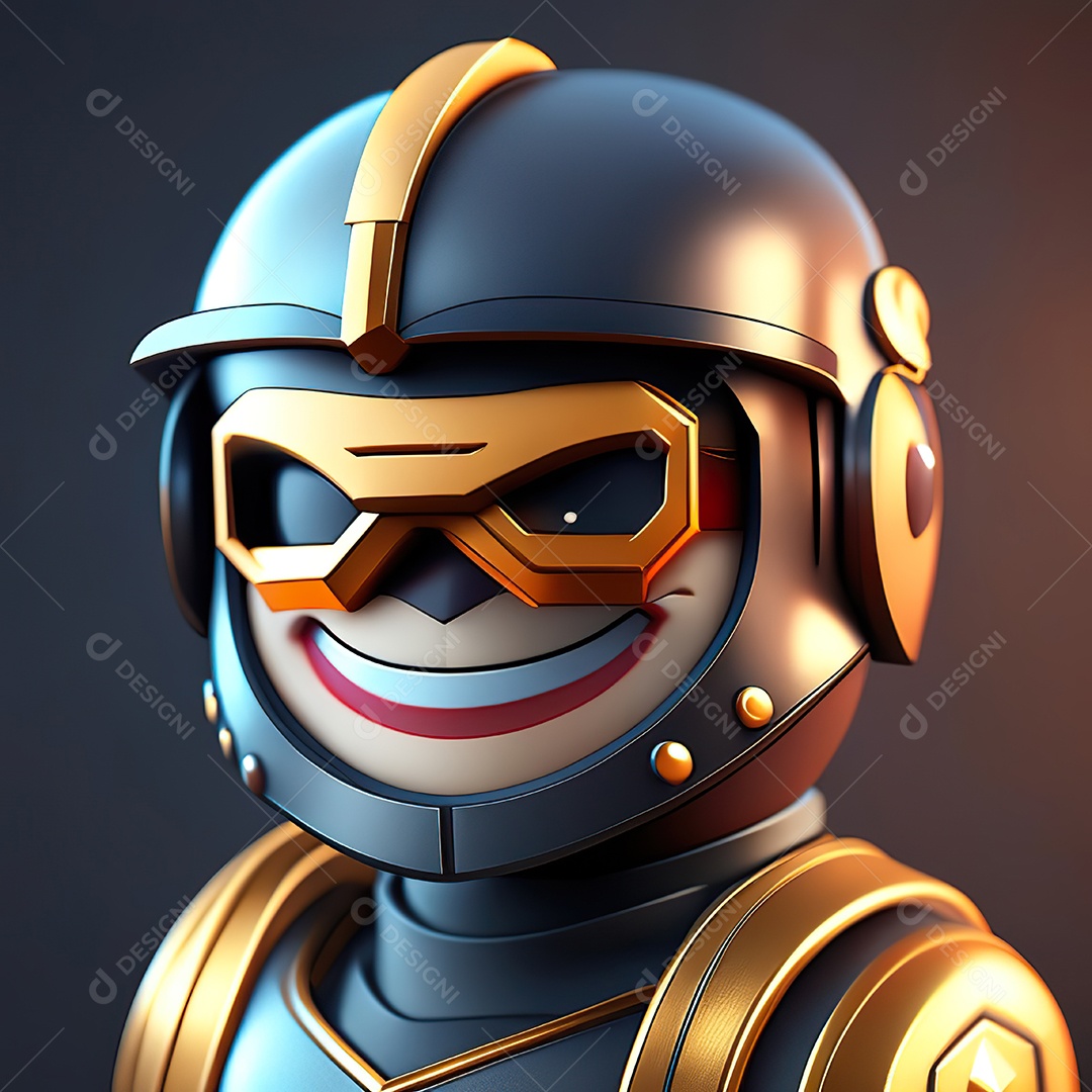 Herói emoji renderização altamente detalhada de 8k octana