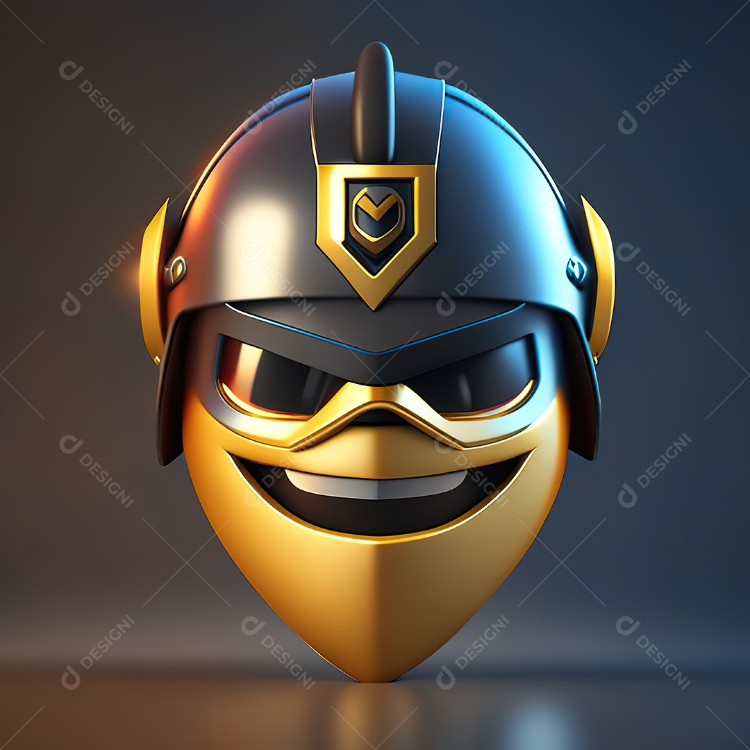 Herói emoji renderização altamente detalhada de 8k octanas