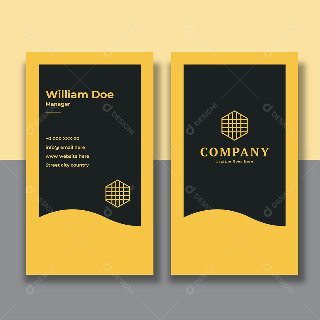 Modelo de Cartão de Visita Ilustração Vetor EPS + AI Editável