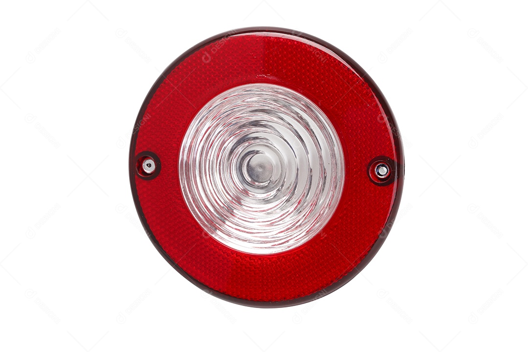 Lanterna traseira sobre fundo branco