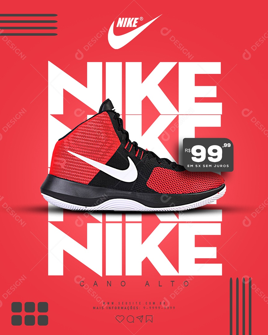 Tênis Nike Social Media PSD Editável