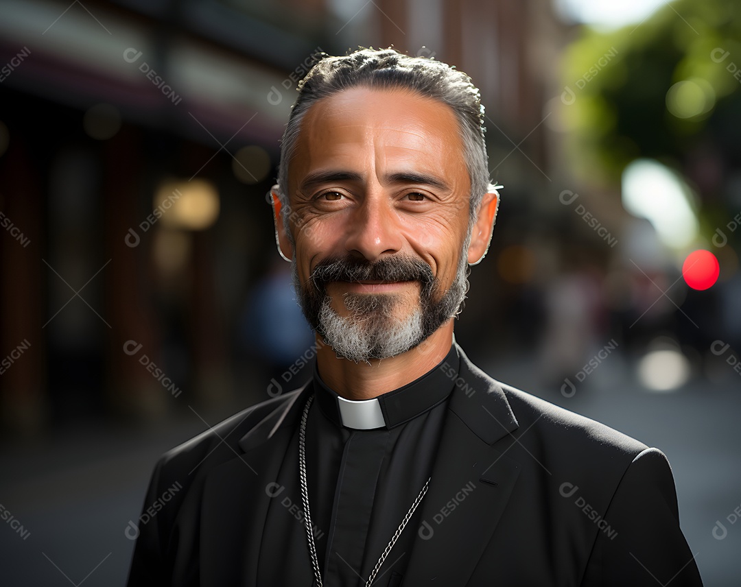 Padre ministro religioso da igreja católica