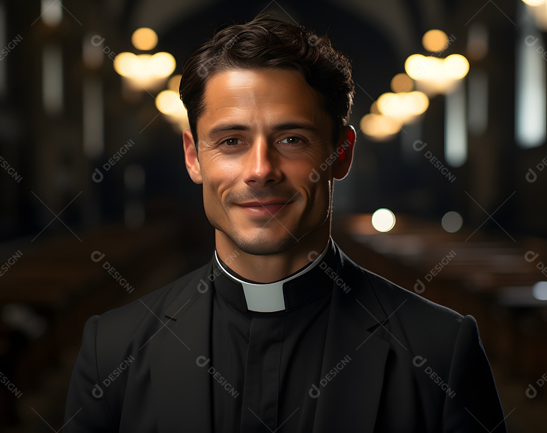 Padre ministro religioso da igreja católica
