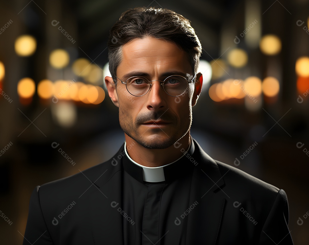 Padre ministro religioso da igreja católica