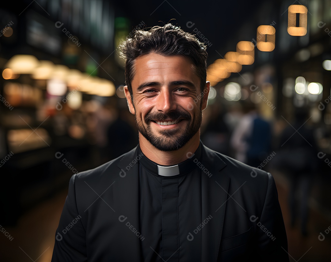 Padre ministro religioso da igreja católica