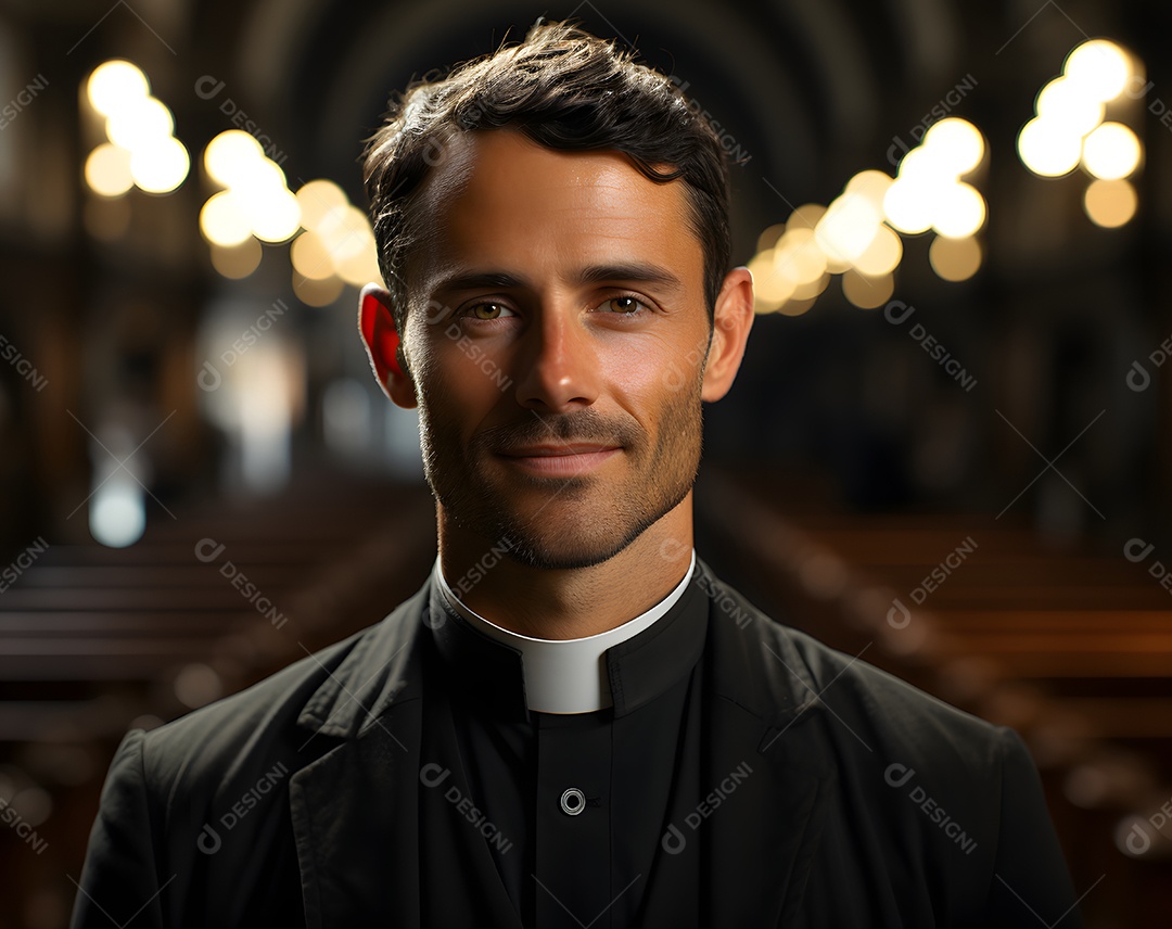 Padre ministro religioso da igreja católica