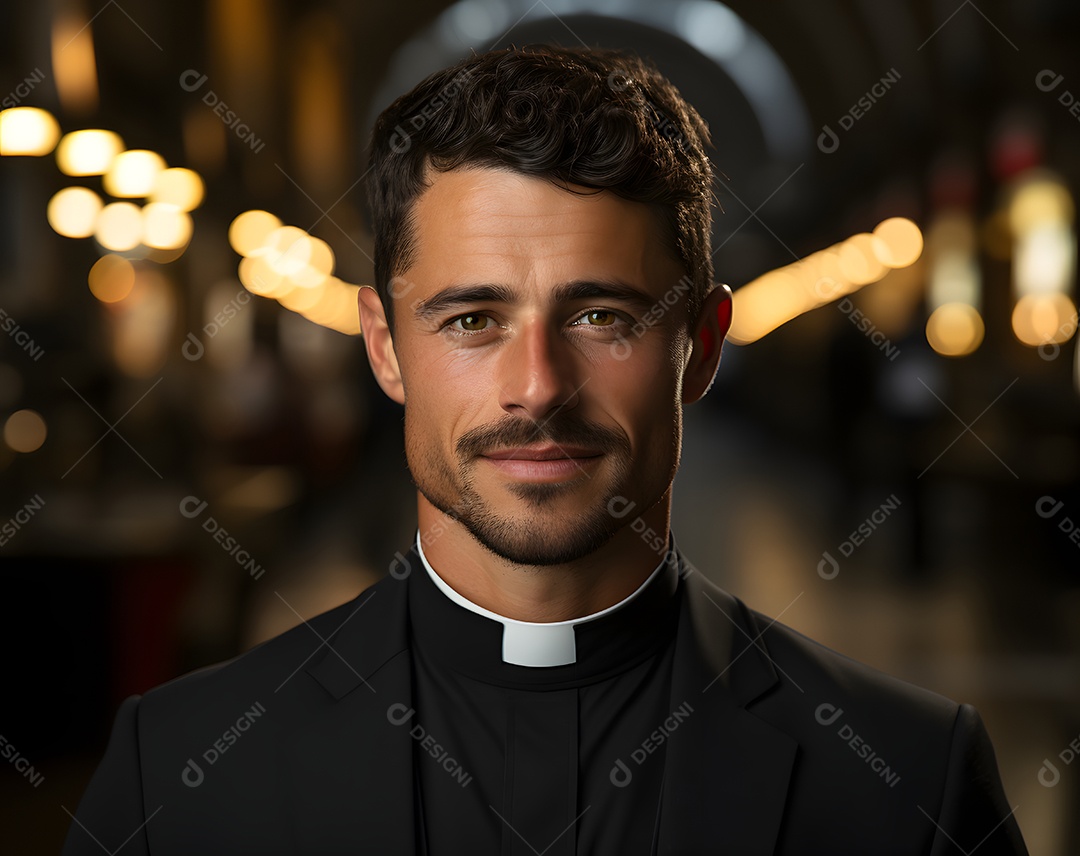 Padre ministro religioso da igreja católica