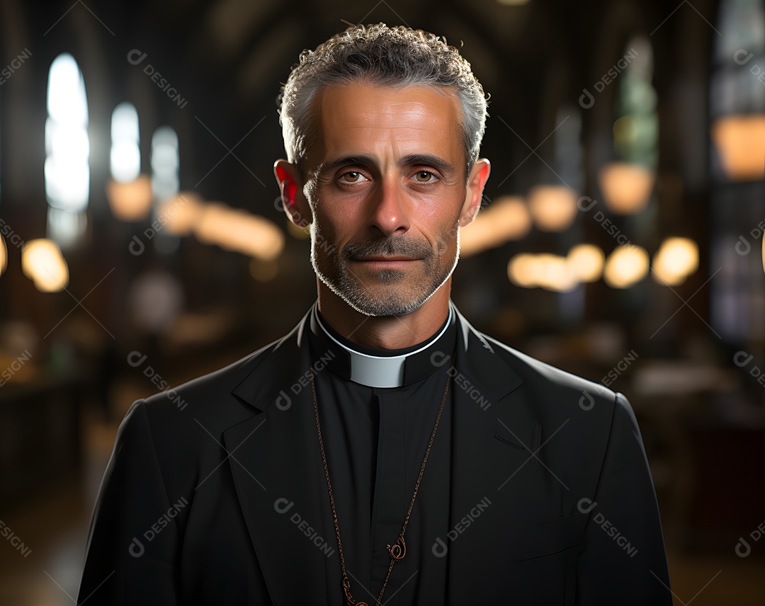 Padre ministro religioso da igreja católica