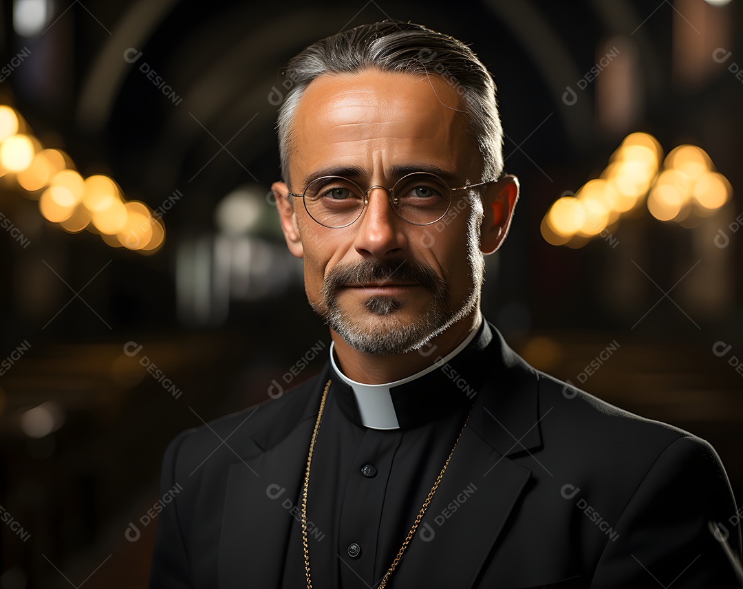 Padre ministro religioso da igreja católica