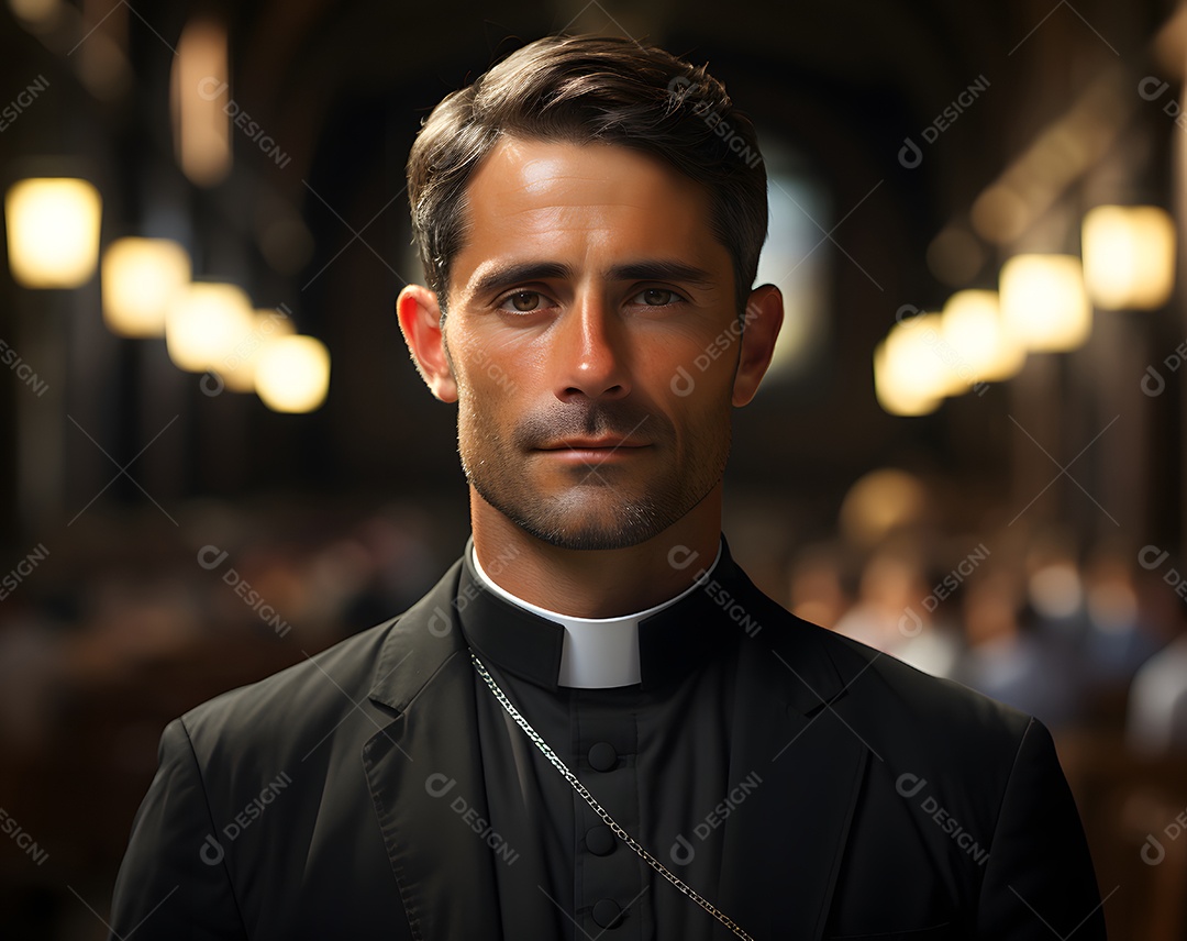 Padre ministro religioso da igreja católica