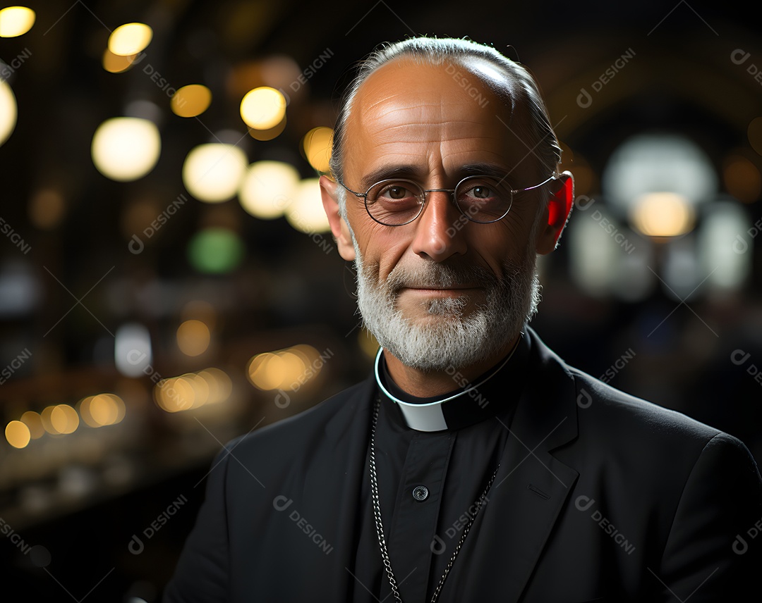 Padre ministro religioso da igreja católica