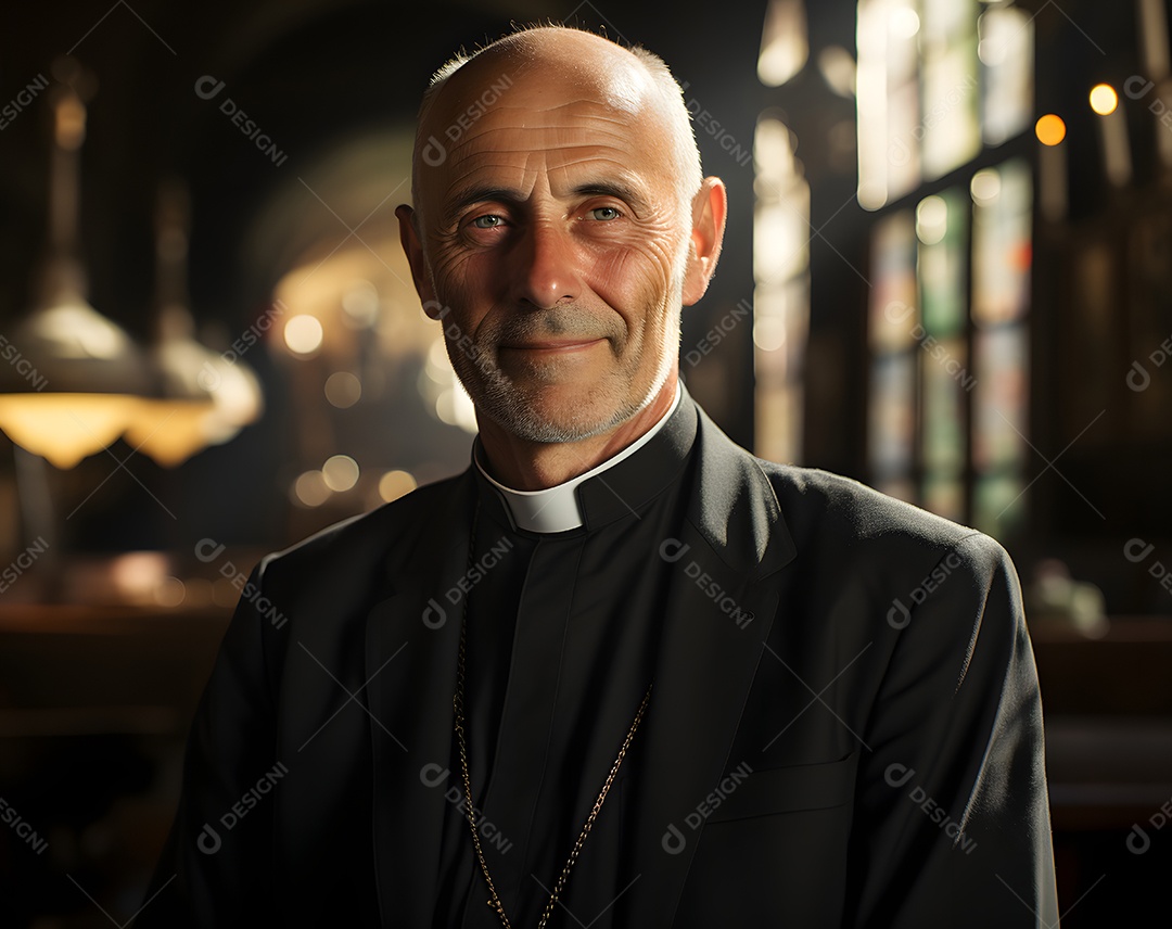 Padre ministro religioso da igreja católica