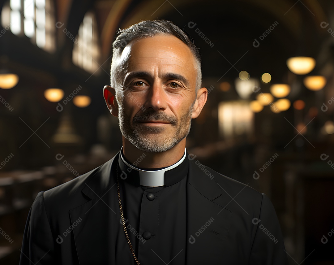 Padre ministro religioso da igreja católica
