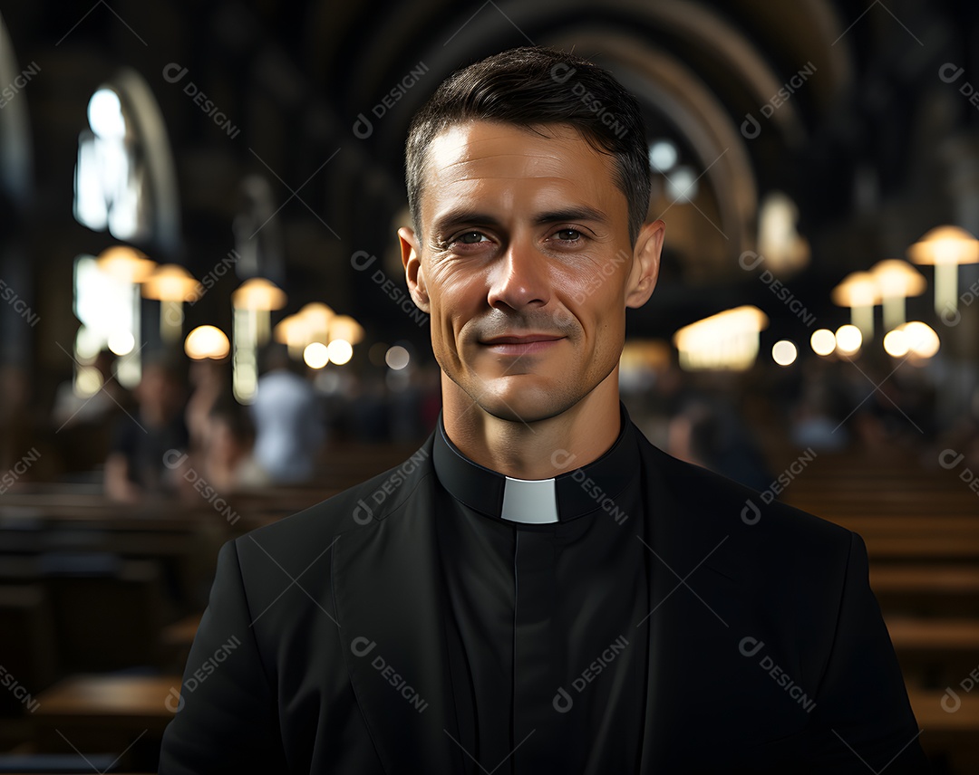 Padre ministro religioso da igreja católica
