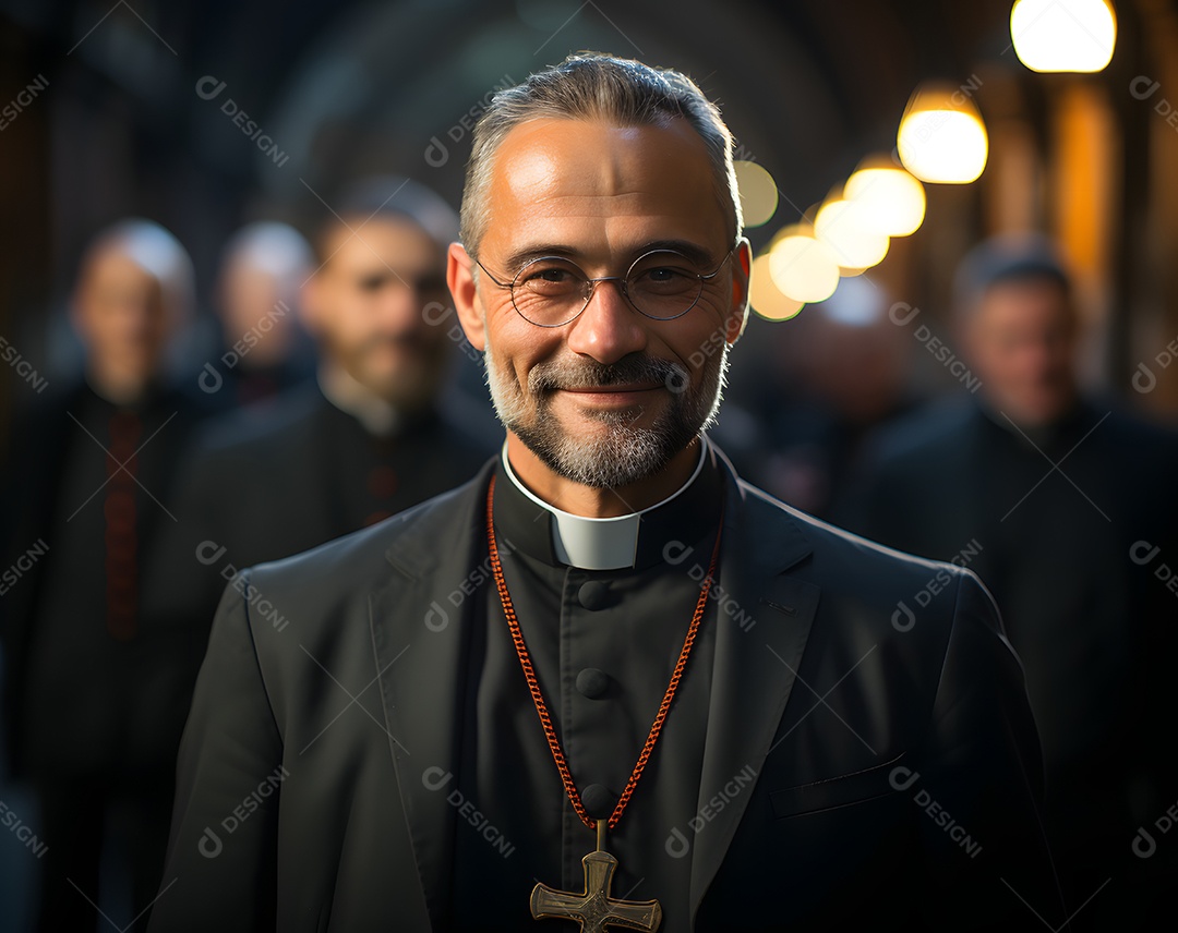 Padre ministro religioso da igreja católica