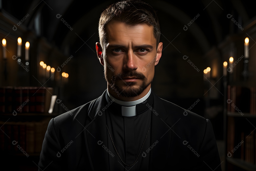 Padre ministro religioso da igreja católica