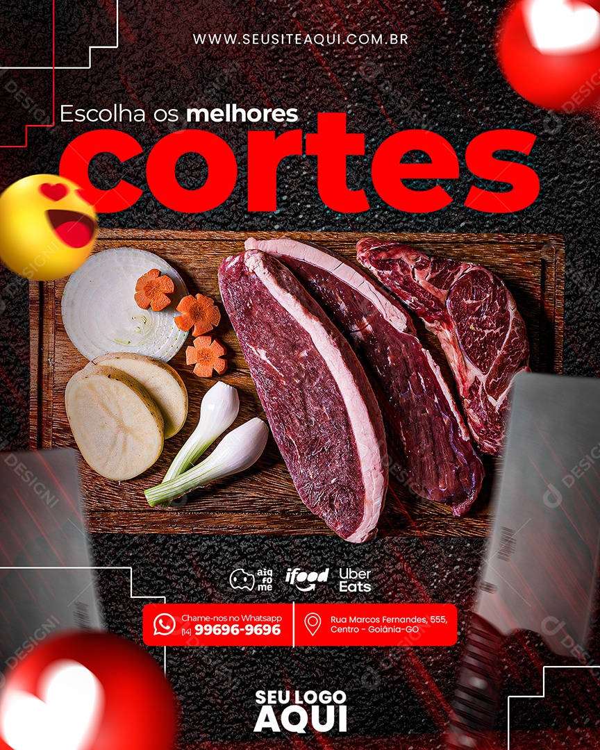 Encontra Os Melhores Cortes Social Media PSD Editável