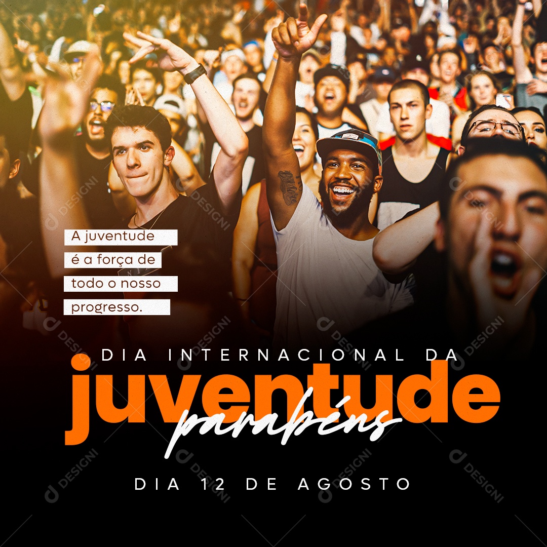 Dia Internacional da Juventude Social Media PSD Editável