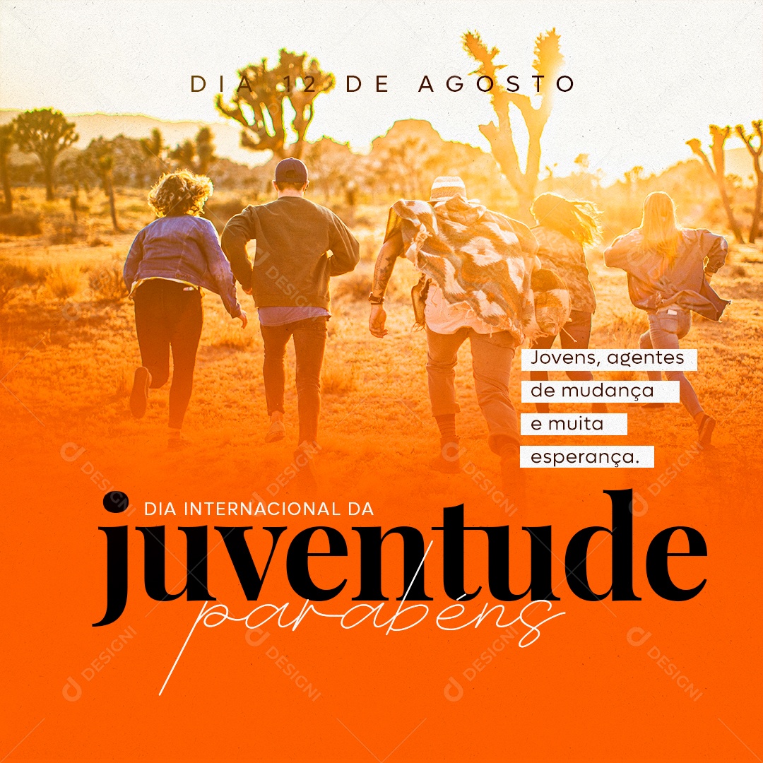 Dia Internacional da Juventude Social Media PSD Editável