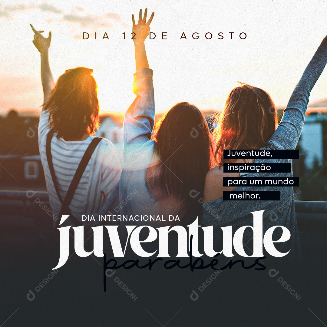 Dia Internacional da Juventude Social Media PSD Editável