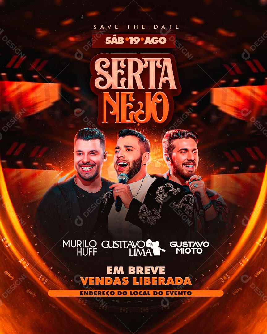 Flyer Sertanejo Social Media PSD Editável