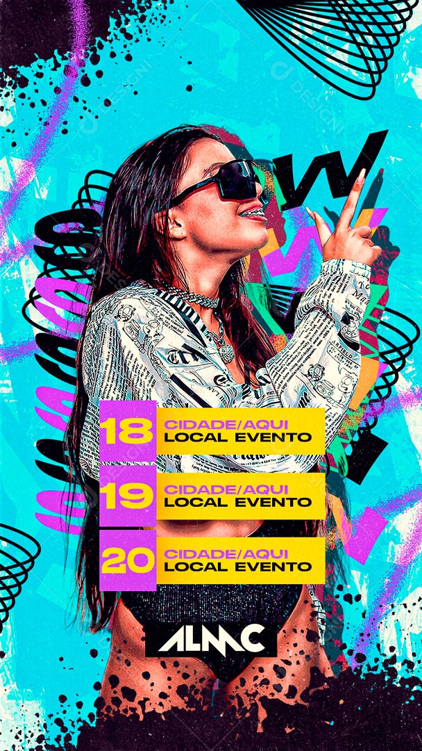 Story ALMC Flyer Social Media PSD Editável