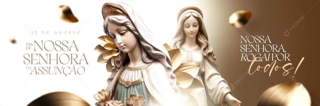 Carrossel 15 De Agosto Nossa Senhora Da Assunção Social Media PSD Editável